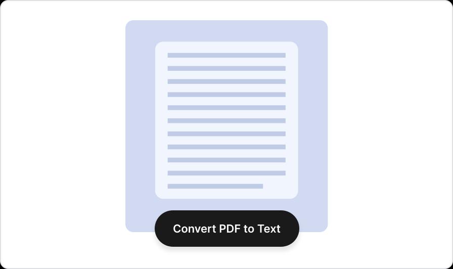 Screenshot of button to start converting PDF file.