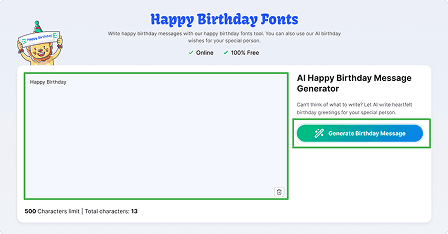 Langkah 1: Masukkan teksmu ke kolom teks.