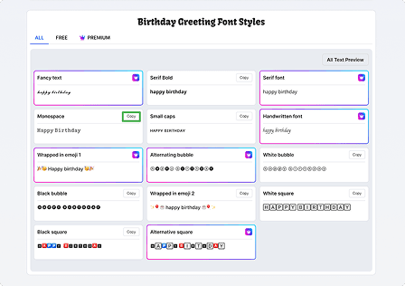 Langkah 3: Opsional, kamu juga bisa klik “Pratinjau Semua” untuk melihat semua font sekaligus.
