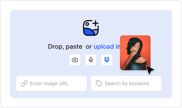 Kotak unggah pada alat pencarian gambar terbalik milik CopyChecker