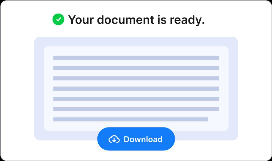 Botón de descarga que el usuario pulsa para descargar su archivo.