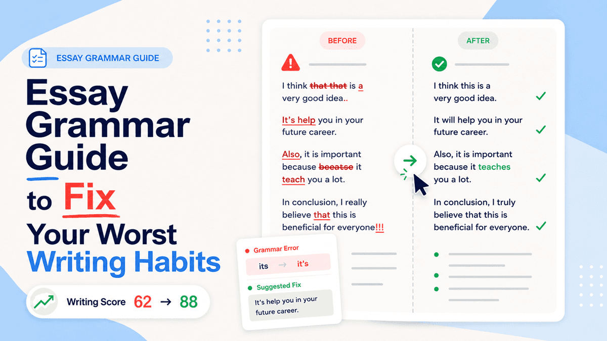 Essay Grammar Guide to Fix Your Worst Writing Habits