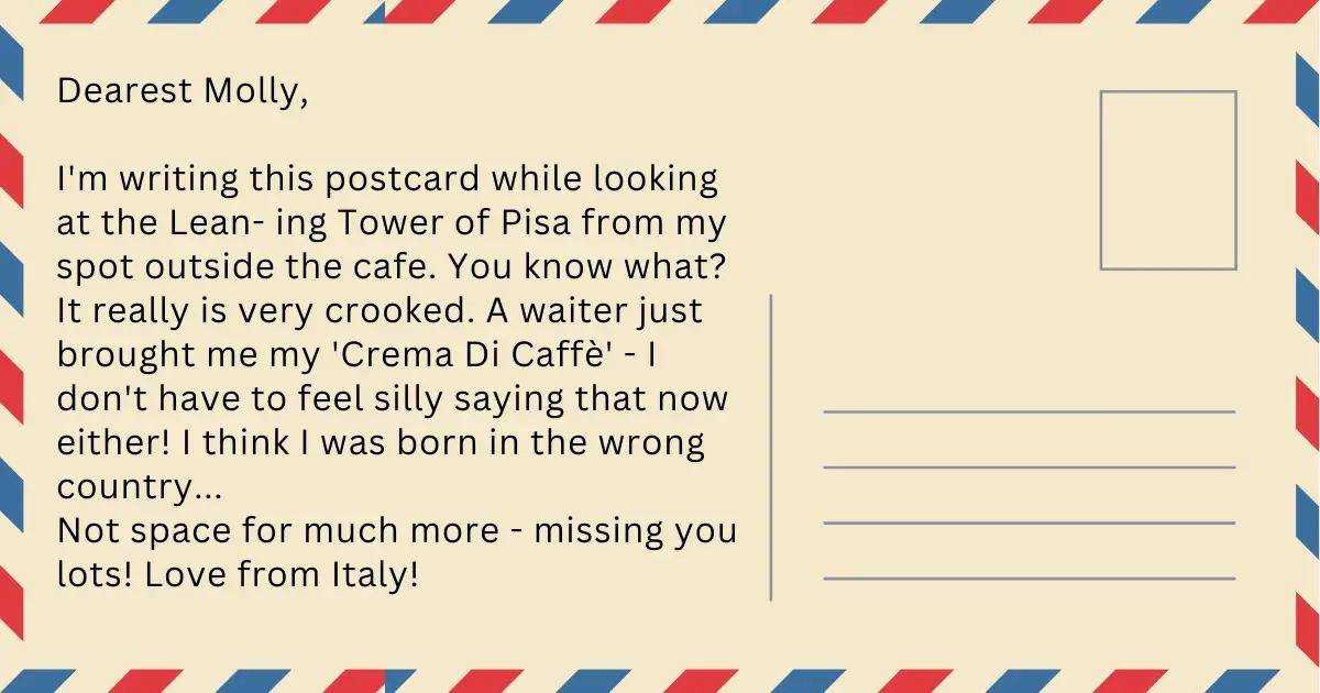 How To Write A Postcard With Examples 9825