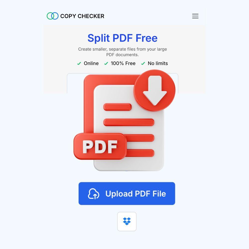 upload pdf to split
