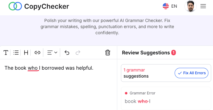 Relative Pronoun Errors