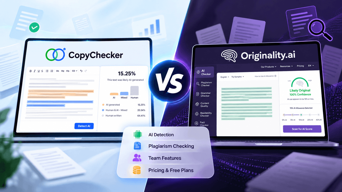 CopyChecker vs Originality.ai - Which One Should Content Teams Use?