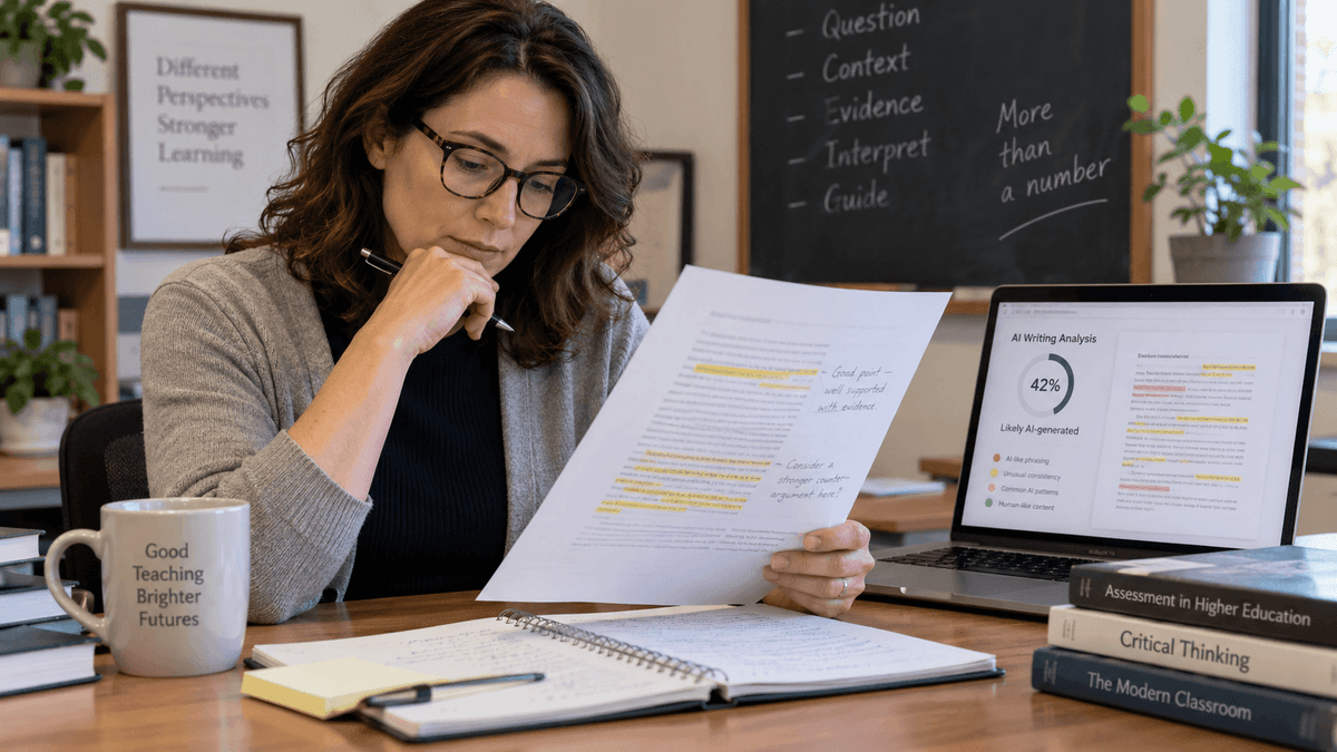 How Teachers Should Interpret AI Detector Results without Jumping to Conclusions