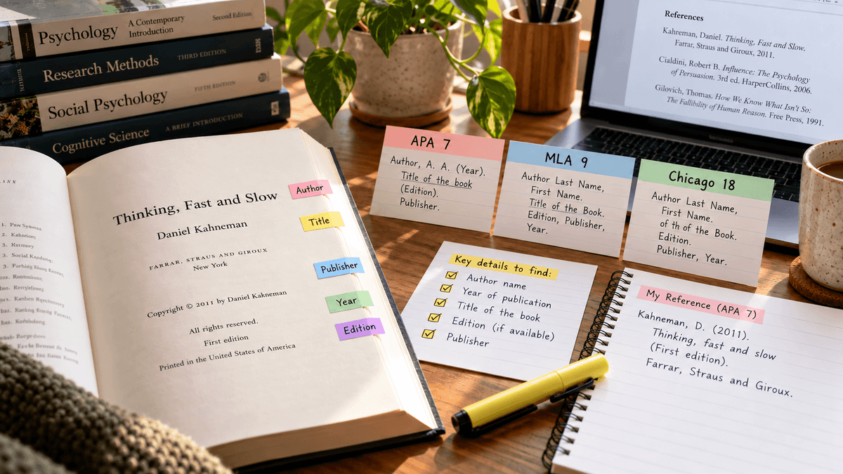 How to Cite a Book Without Confusing APA, MLA & Chicago in 2026