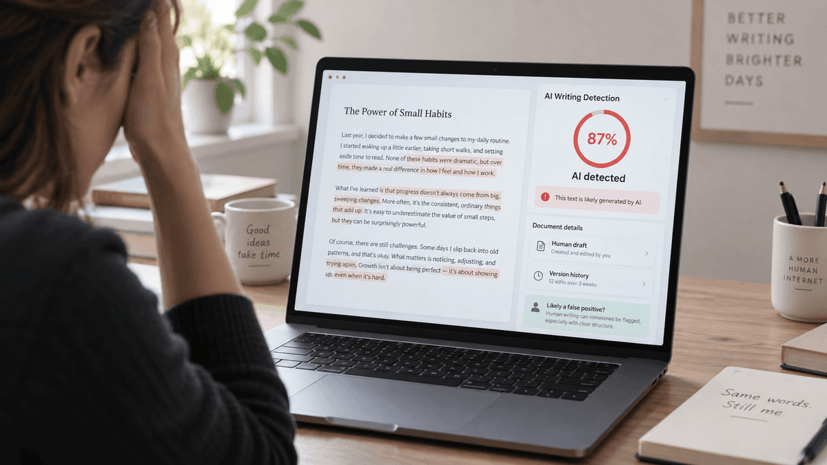 Why Is My Human Writing Detected as AI? 7 Real Reasons and How to Fix It