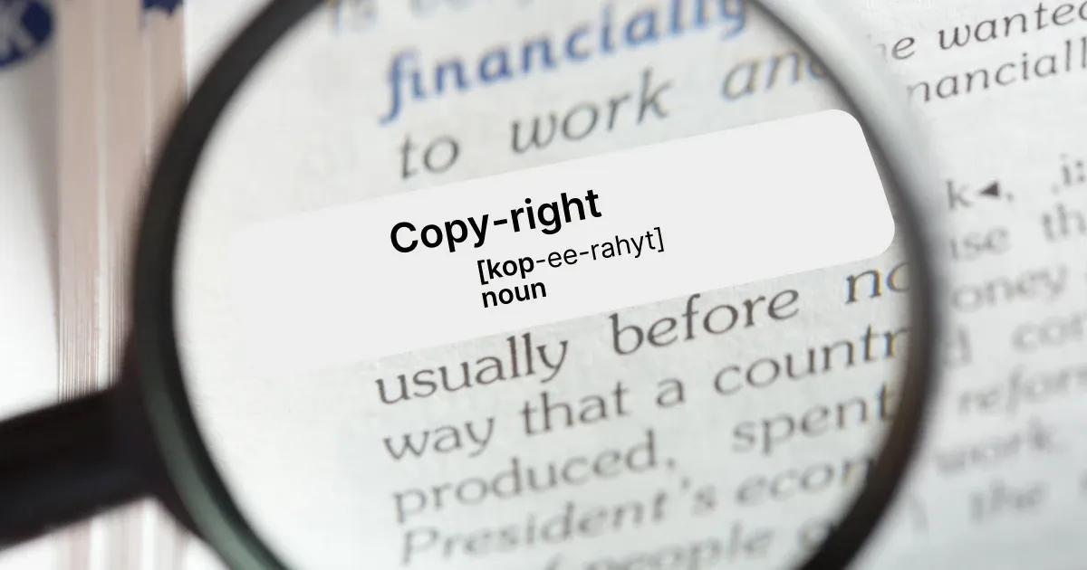 An image with copyright text written on it