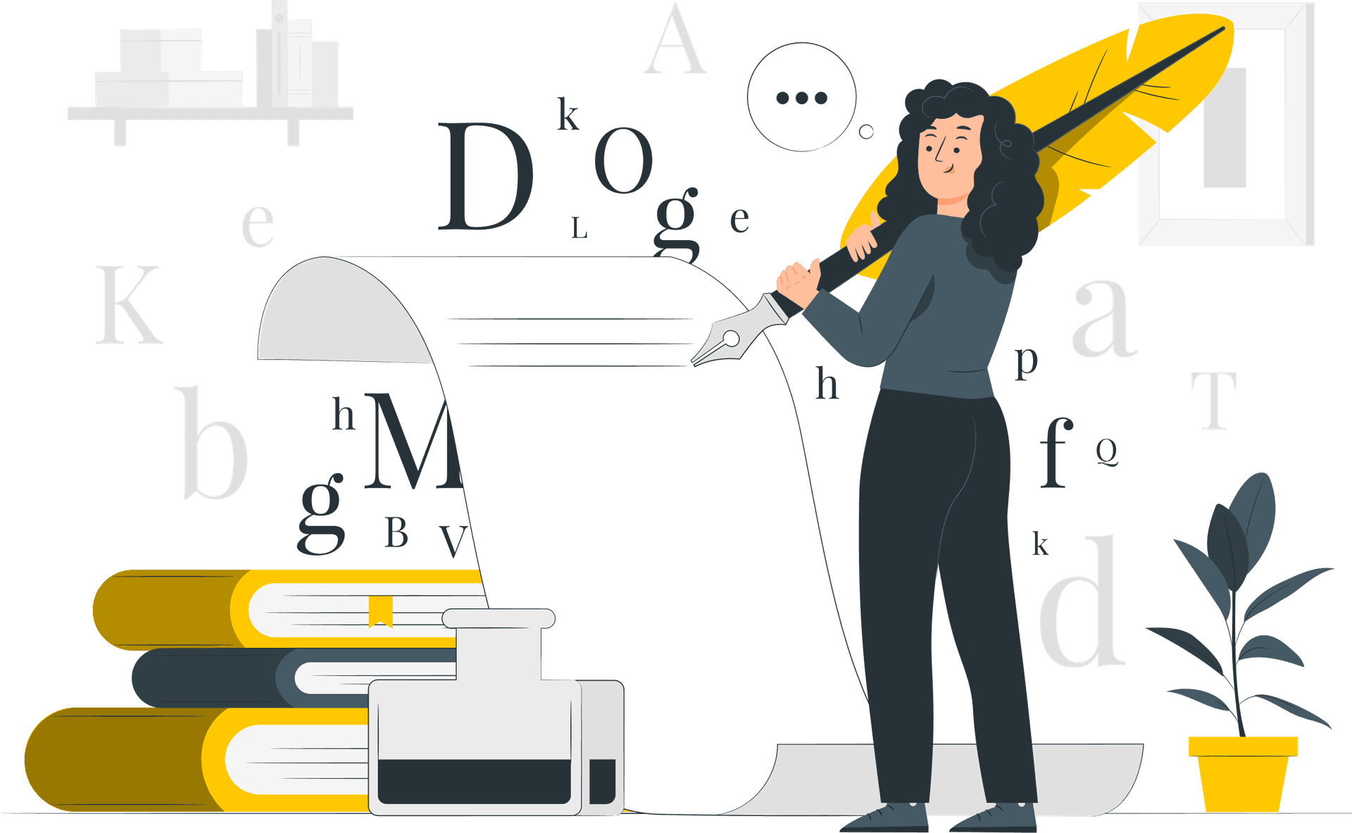 A writer summarizing content without plagiarising