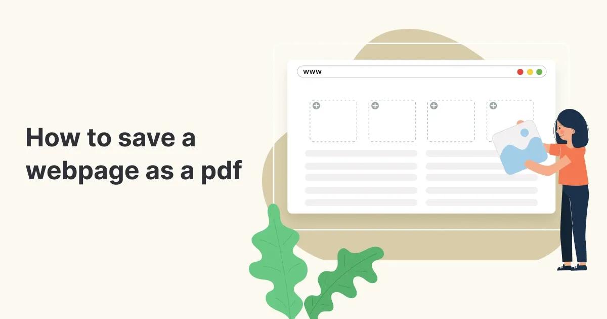 how to save a webpage as a PDF