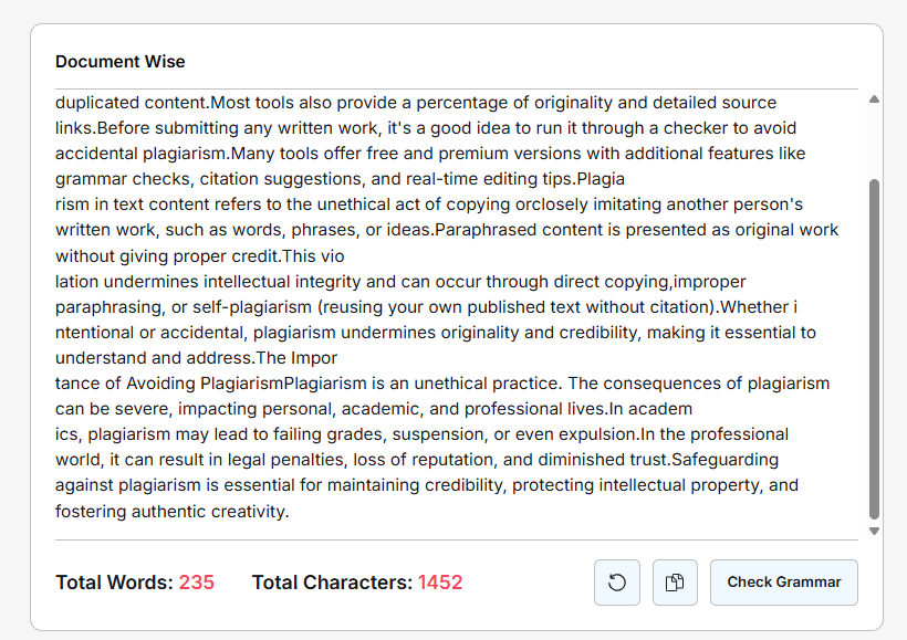 Optional step 4 of using CopyChecker's plagiarism checker